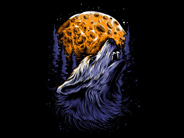 Wolf vector t shirt design for download