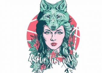 Leave her wild vector t shirt design artwork