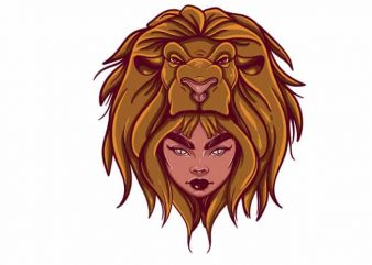 Leo tshirt design vector