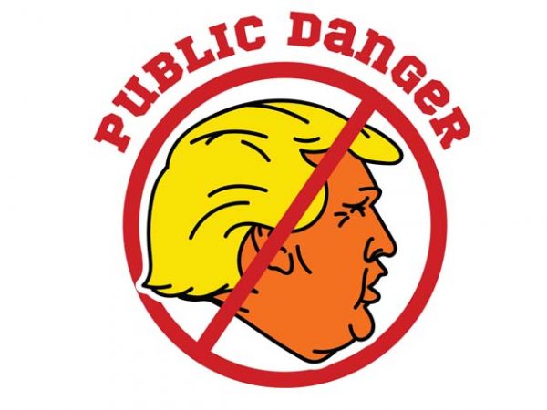 Public danger graphic t-shirt design