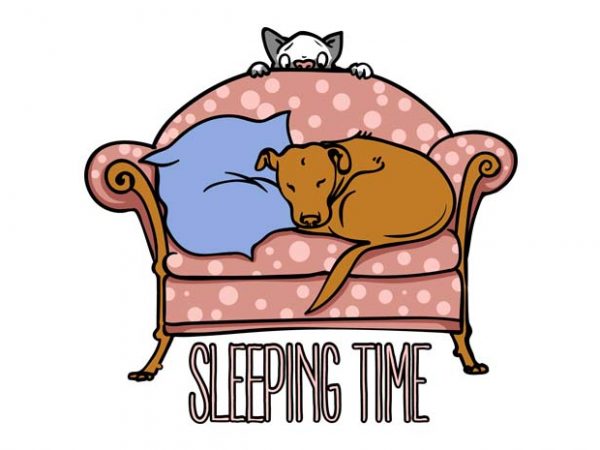 Sleeping time vector t shirt design artwork