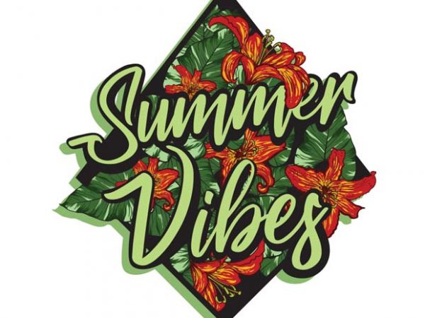 Summer vibes vector t-shirt design