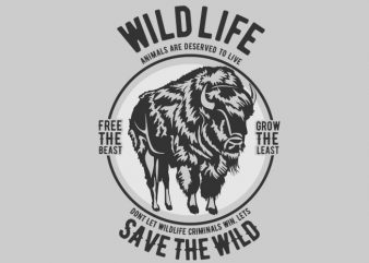 Wild Life t-shirt design