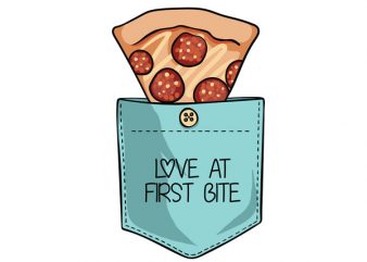 Love at first bite pocket t shirt design png