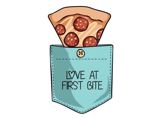 Love at first bite pocket t shirt design png
