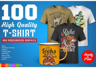 100 T-shirt Graphics Bundle