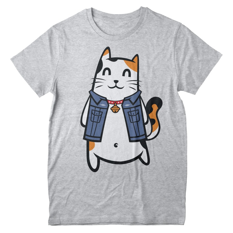 Cool cat T-shirt Design tshirt designs for merch by amazon