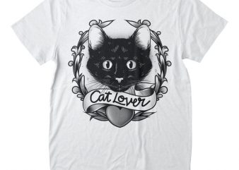 Cat Lover T-shirt Design