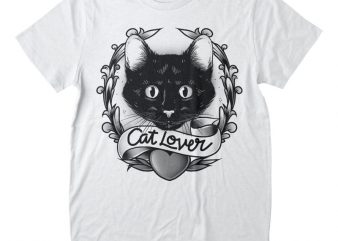 Cat lover t-shirt design