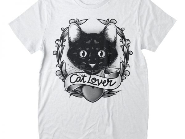 Cat lover t-shirt design