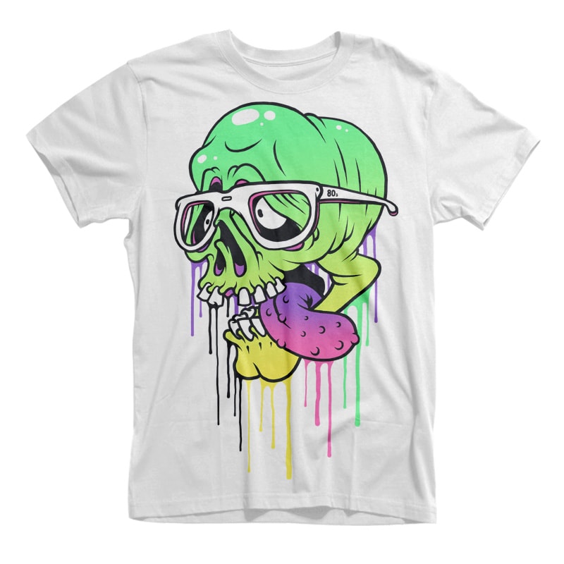 Colored Skull t-shirt designs for merch by amazon
