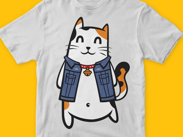 Cool cat t-shirt design