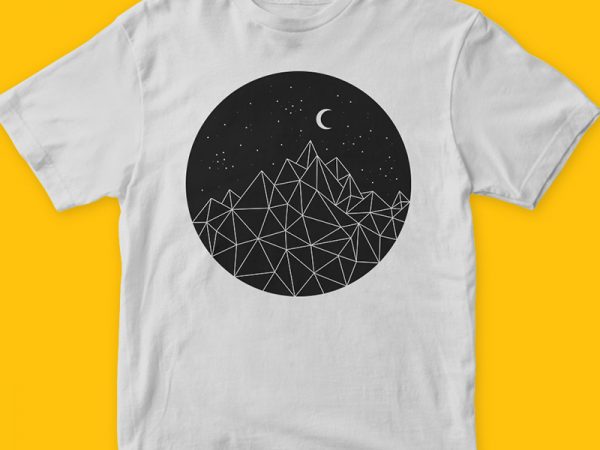 Dark night t-shirt design in vector format