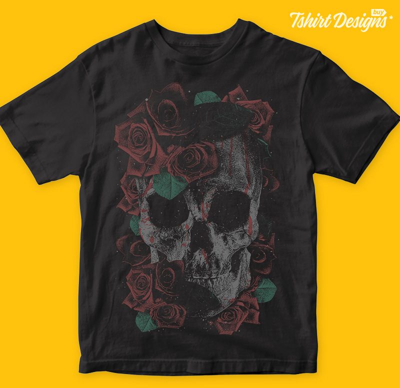 Death Skull graphic t-shirt design vector shirt designs