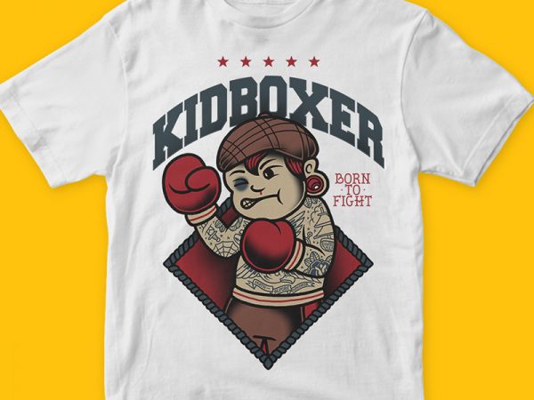 Kidboxer png t-shirt design