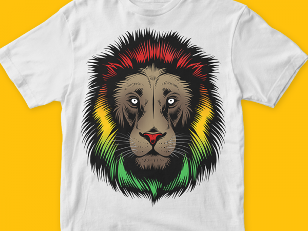 Lion Reggae Graphic t-shirt design