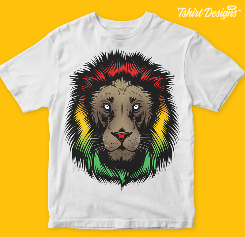 Lion Reggae Graphic t-shirt design buy tshirt design