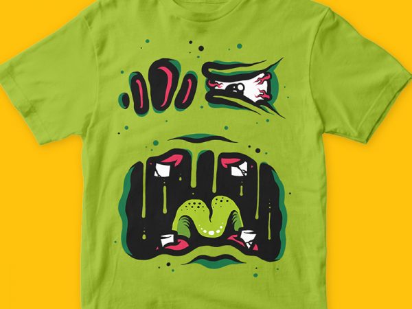 Monster tee print ready t shirt design