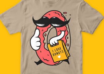 Mr donuts png graphic t-shirt design