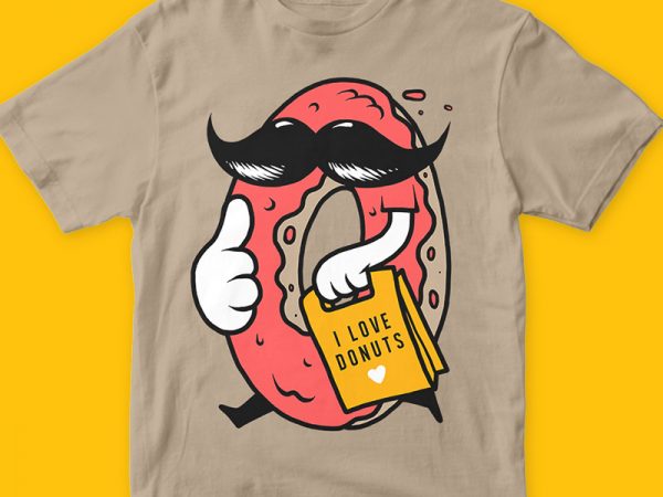 Mr donuts png graphic t-shirt design