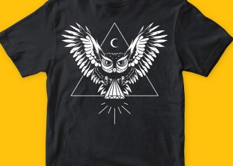 Owl buy t shirt design for commercial use