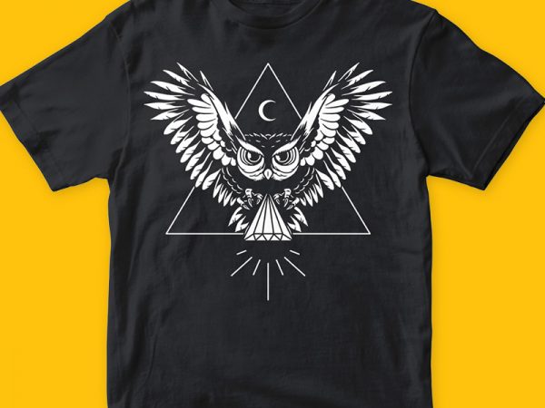 Owl buy t shirt design for commercial use