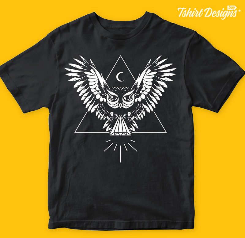 Owl t shirt designs for printify