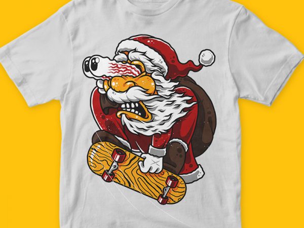 Santaskaters t-shirt design png