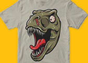 Scary Dino t-shirt graphic