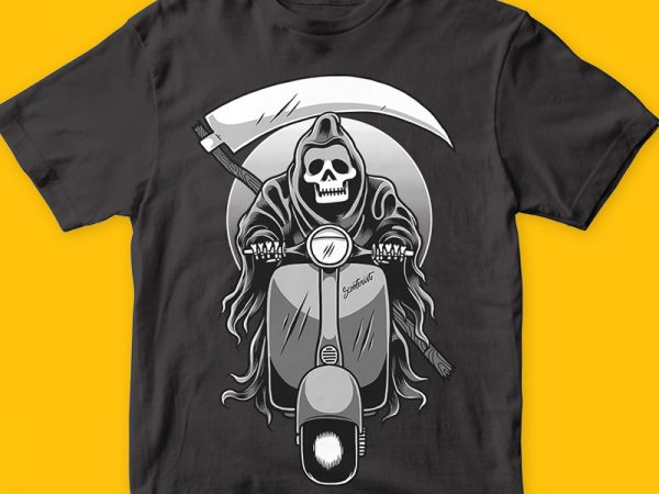 Scooter reaper buy t shirt design artwork