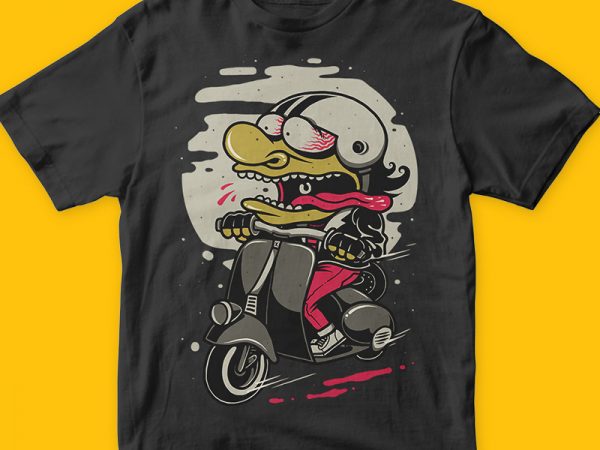 Scooterist t-shirt design png