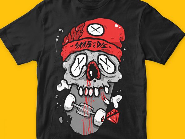 Skate or die 2 png t-shirt design