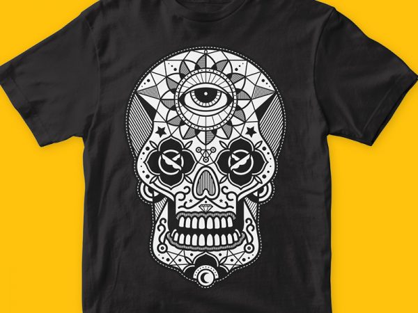 Skull candy 2 commercial use t-shirt design