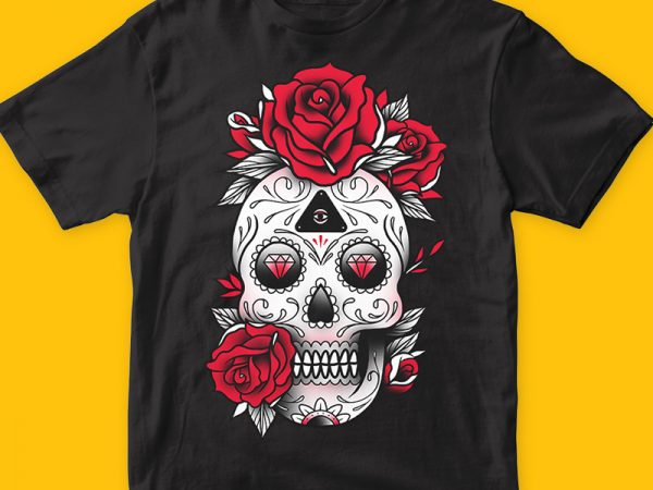 Skull candy png t-shirt design