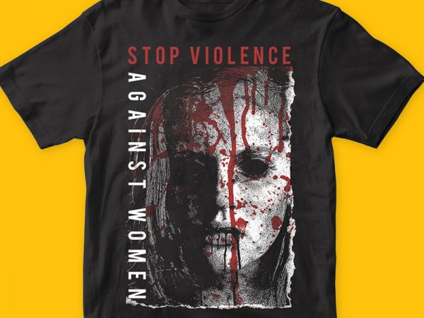 Stop violence against women png t-shirt