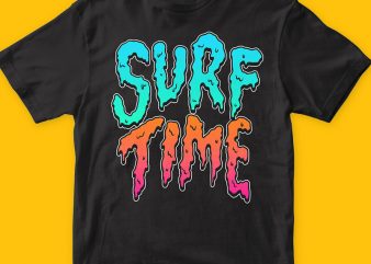 Surf time t shirt design for purchase