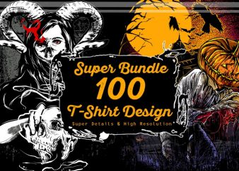 Super 100 T-shirt Design Bundle