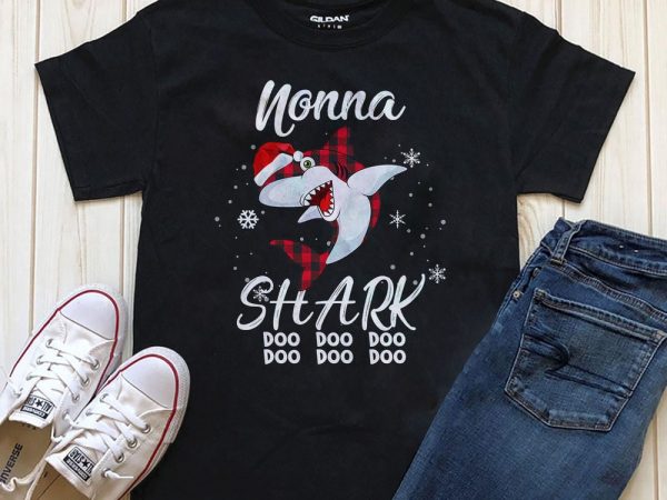 Nonna shark doo doo png t-shirt design template
