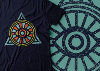 eye wheel colourful design | ethnic design tshirt