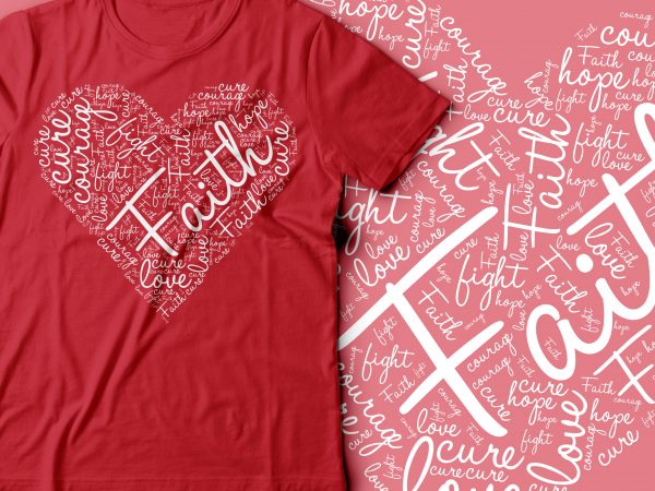 Fight cancer heart design | cure cancer design | women tee