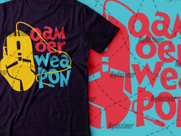 Gamer weapon tshirt | design for gamer | pubg and fortnite game tshirt Gamer weapon tshirt | design for gamer | pubg and fortnite game tshirt