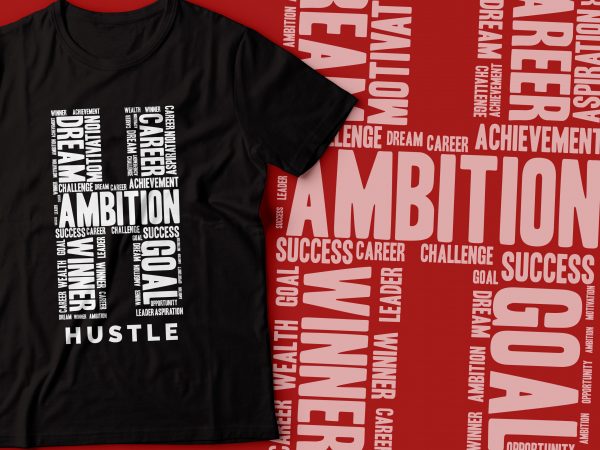 Hustle word tshirt design |hustling design |grind tshirt