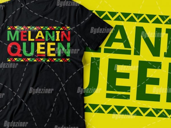 Melanin queen colourful design |black power design | african american t shirt
