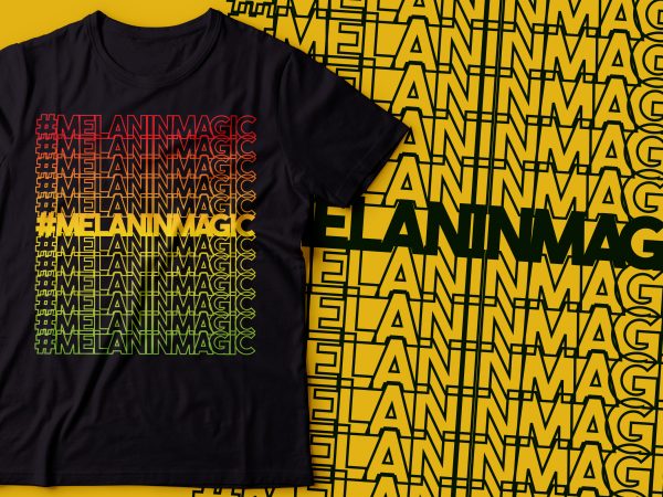 Melanin magic hashtag design |black power design | african american t shirt