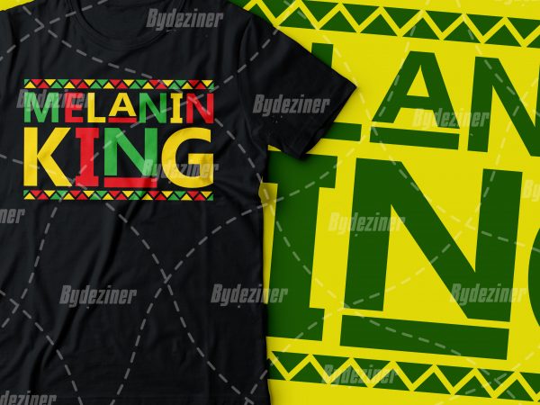 Melanin king colourful design |black power design | african american t shirt