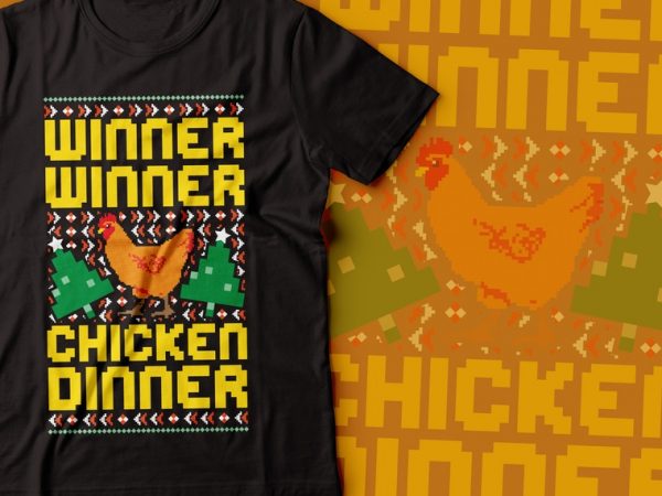 Winner winner chicken dinner t-shirt design | pubg game tshirt | pubg