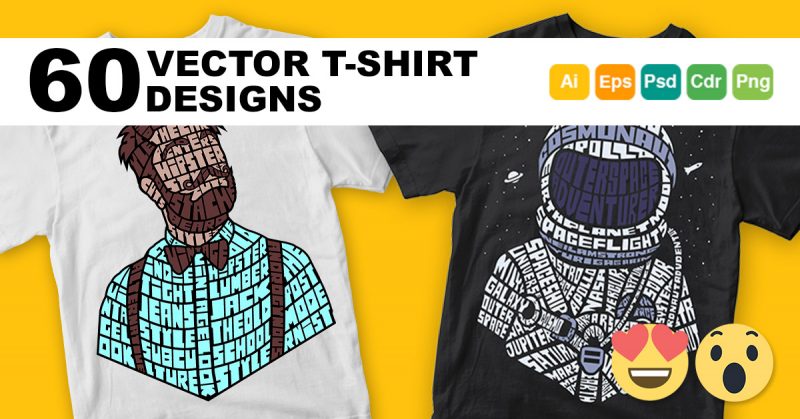 60 Calligram Tshirt Designs Bundle