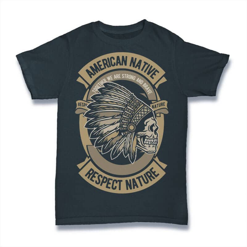 American Native graphic t-shirt design