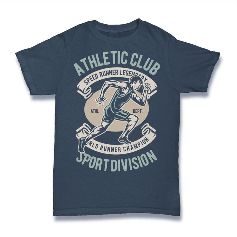 Athletic Runner buy t shirt design for commercial use