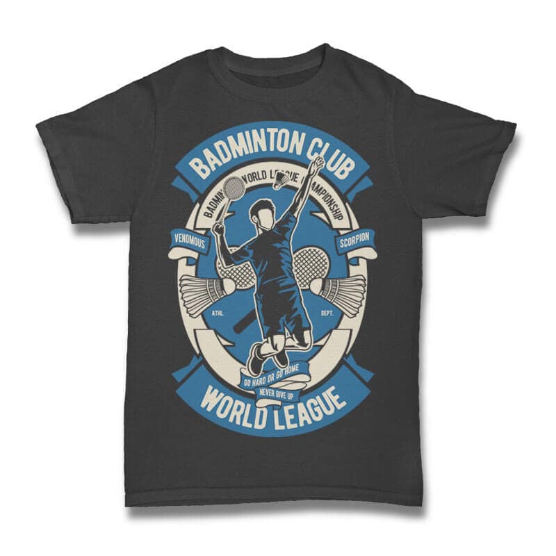 Badminton Club t shirt design to buy